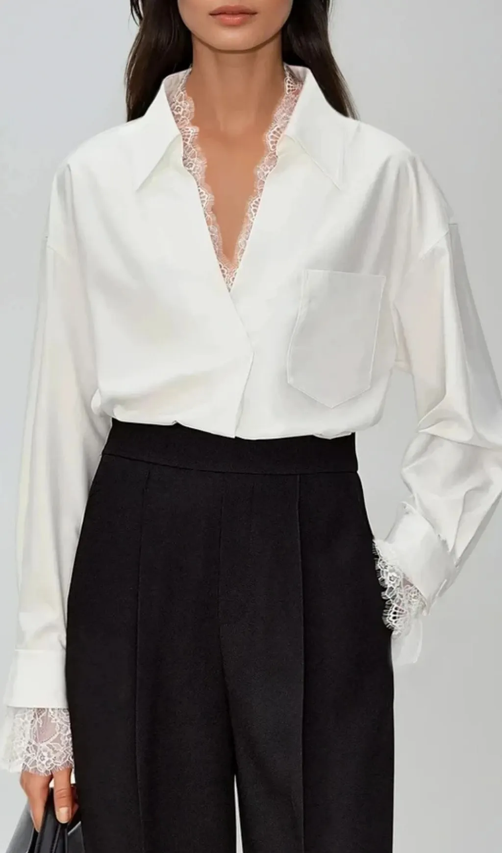 Dip Lace V Neck Shirt