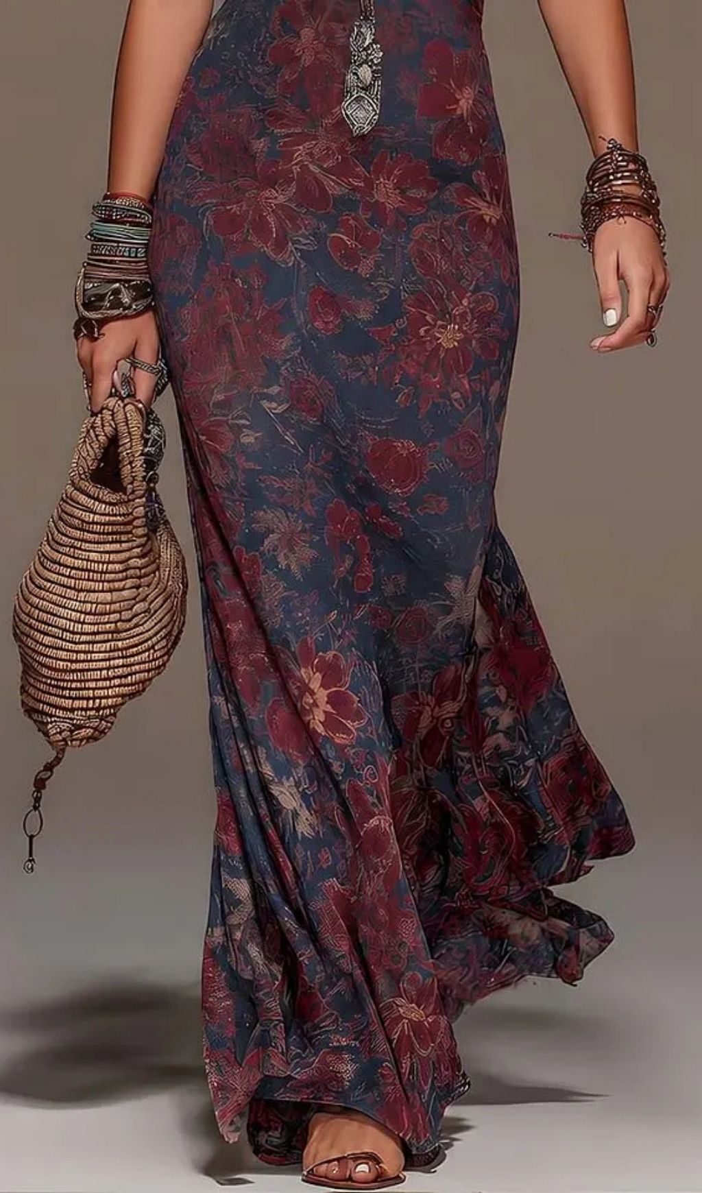 adb67682d01cb63e914f2b96ca4ff0ad.jpg Fashionslee Women Retro Lace Halterneck Floral Fishtail Maxi Dress