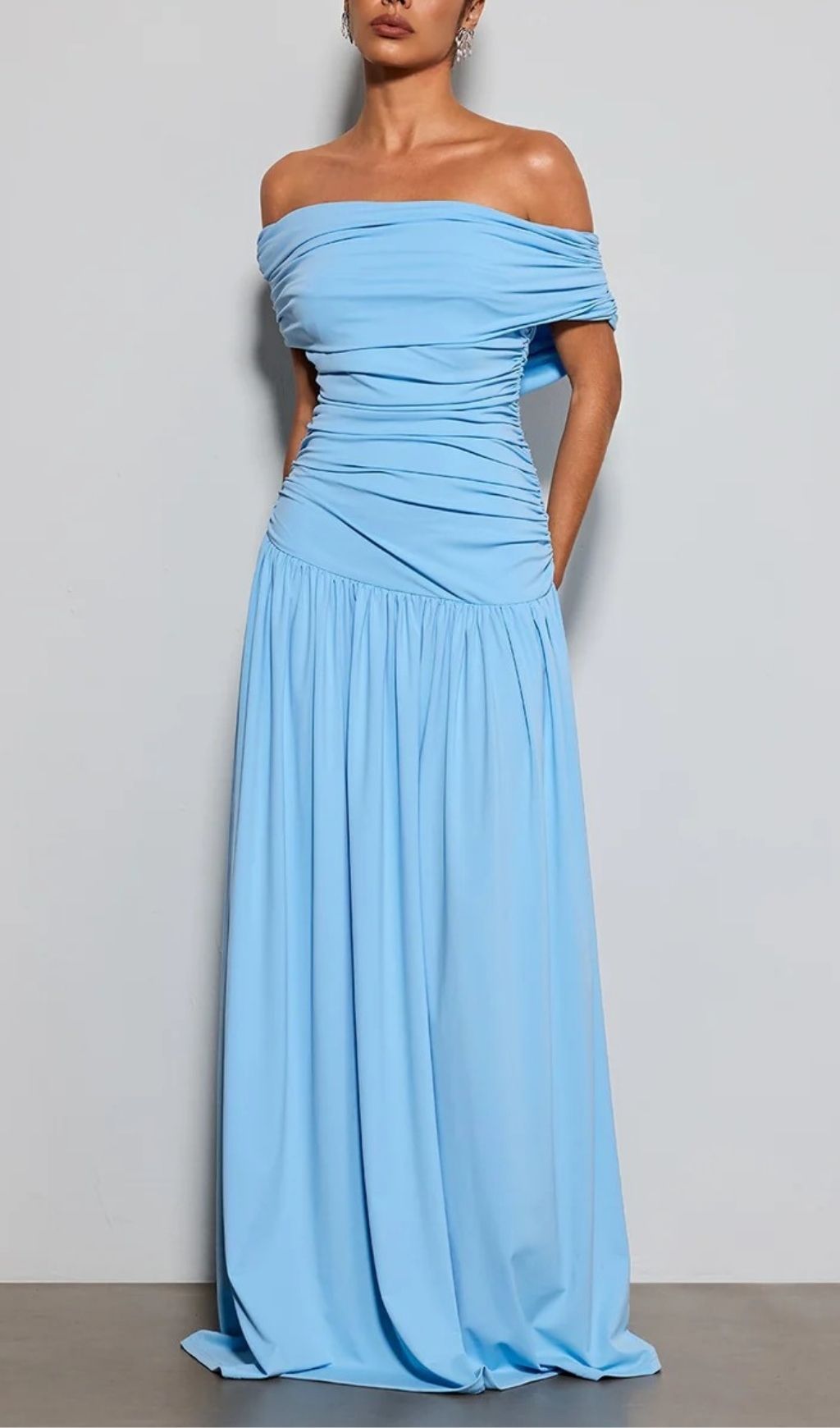 adfb6e6ea20bf403cd2c43cac0f24bac.jpg Fashionslee Women Etsuko Off Shoulder Ruched Maxi Dress