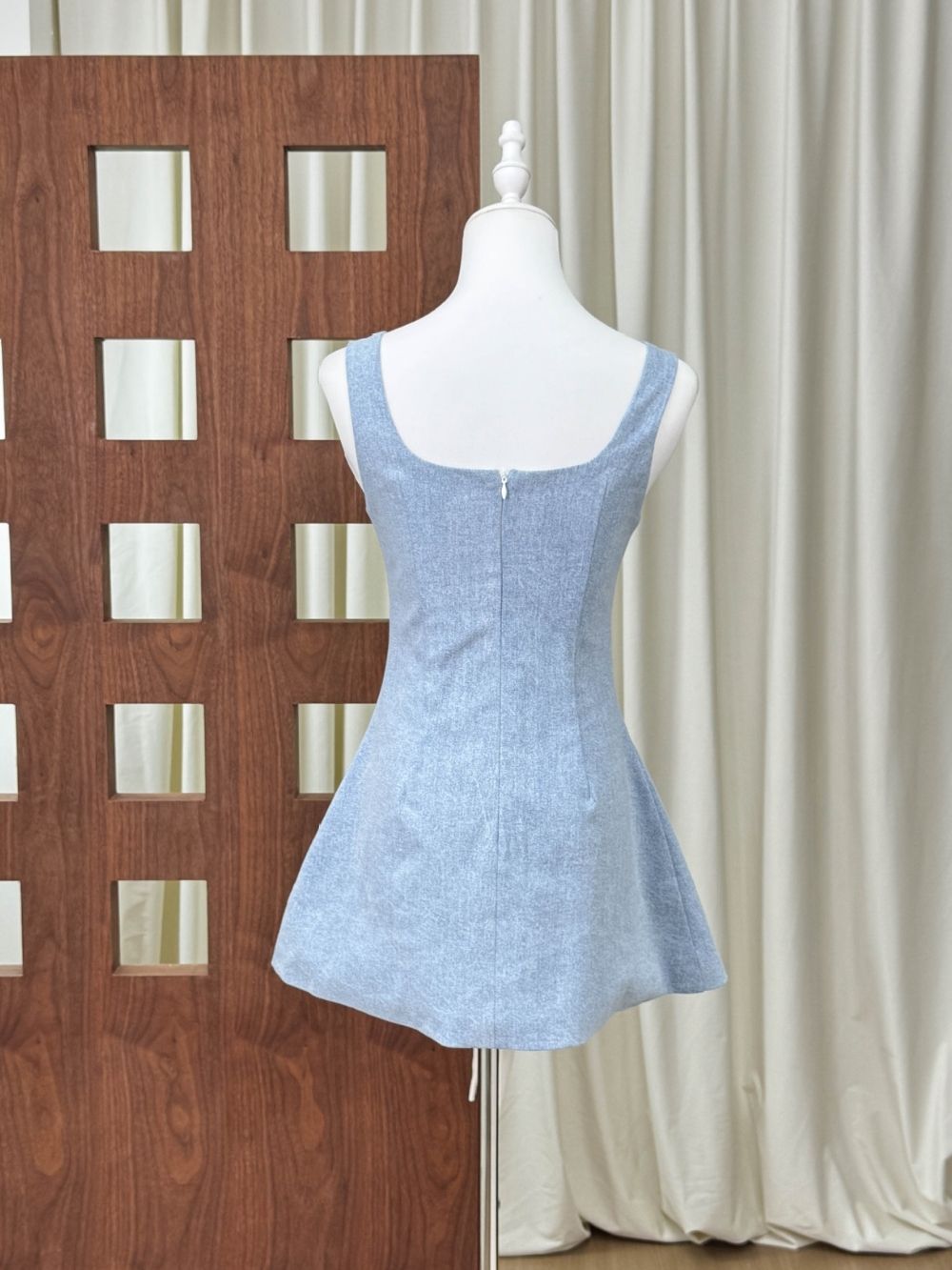 Manna Blue Bow Mini Dress - OWNCI Manna Blue Bow Mini Dress - OWNCI