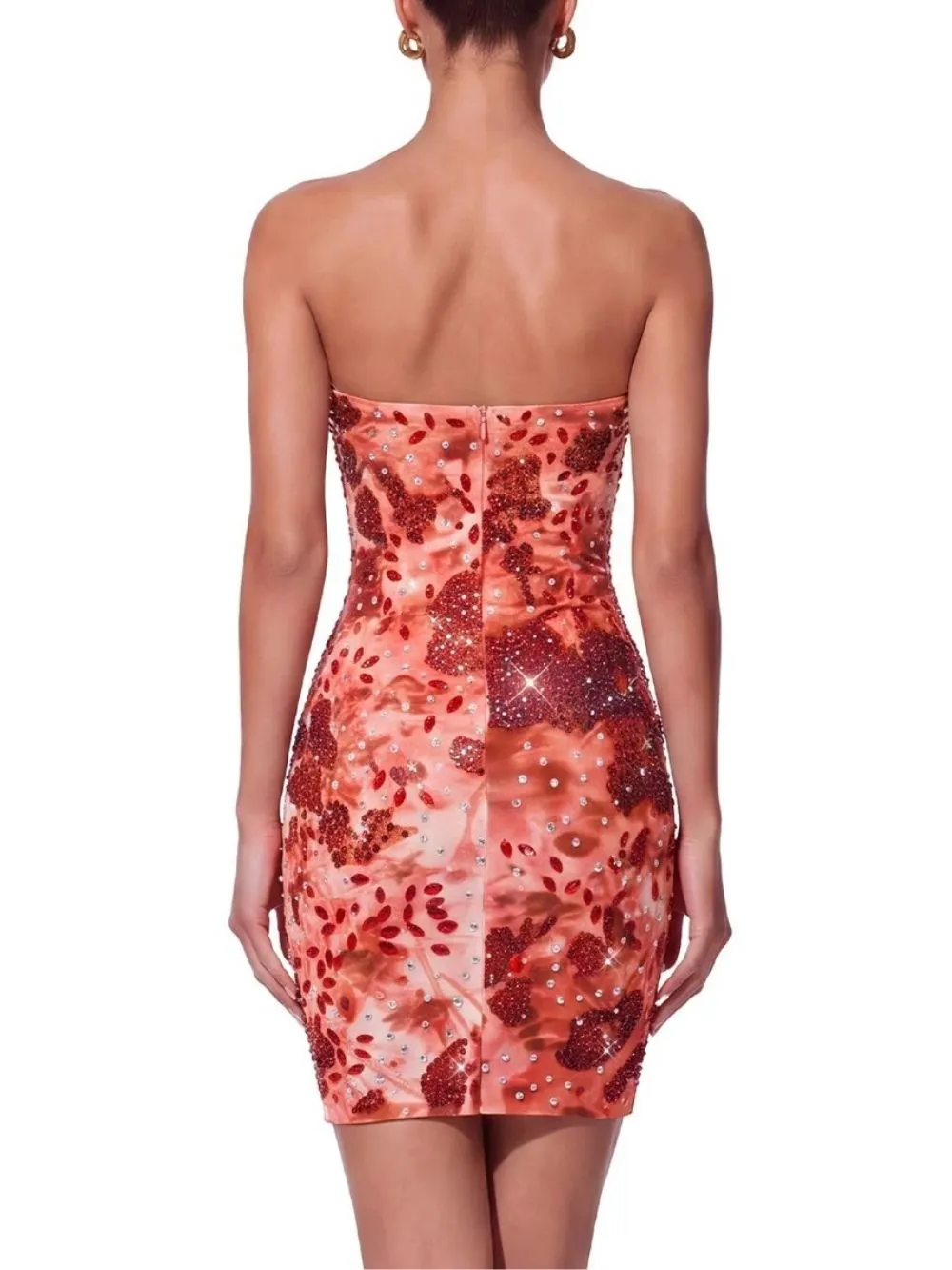 Nyvara Strapless Crystal Mini Dress - OWNCI