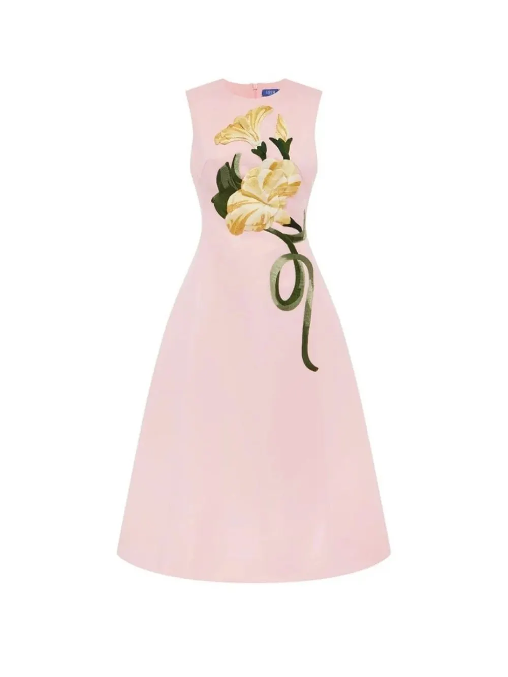 Daryne Sleeveless Flower Midi Dress