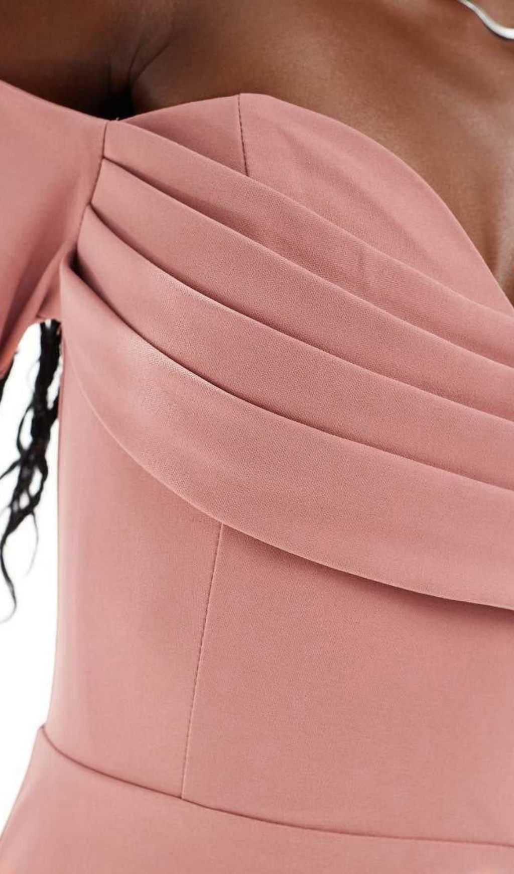 Fashionslee Women Lauryn Pink Off-Shoulder Midi Dress