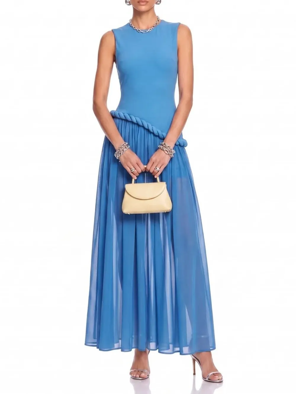 Sorexia Sleeveless Twisted Maxi Dress