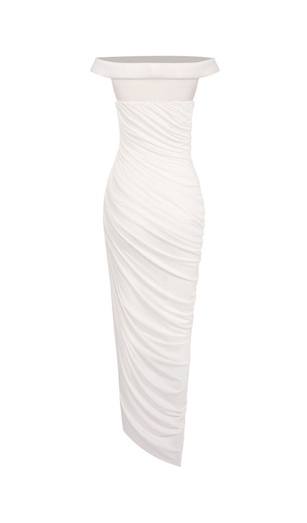 af3e35c1dfb77a6fdd354fde0019ba9d.jpg Fashionslee Women Lavin White One-Shoulder Ruched Maxi Dress