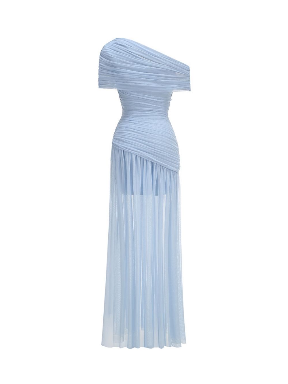 b070ebd6cf6b51745c93ca5727a9abe4 Maida Blue Ruched Maxi Dress