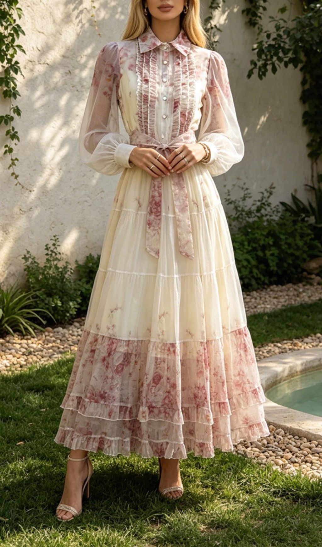 Fashionslee Women Magistra Long Sleeve Maxi Dress
