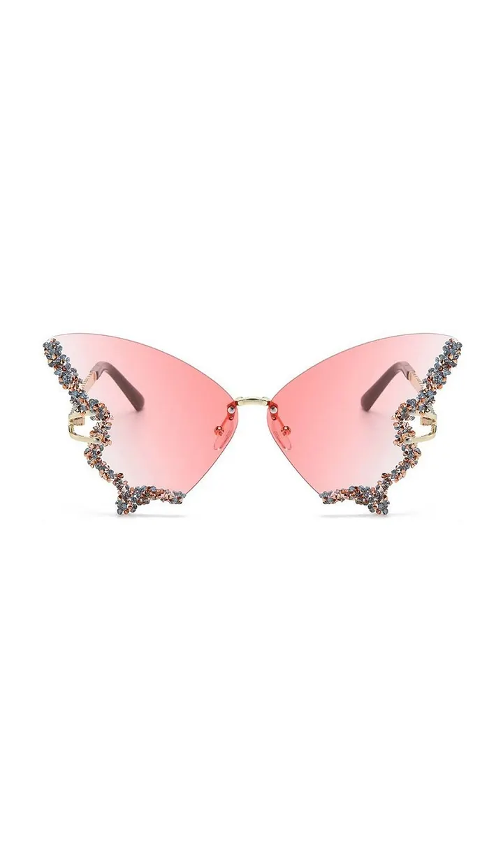 Tierney Butterfly Crystal Sunglasses - OWNCI Tierney Butterfly Crystal Sunglasses - OWNCI
