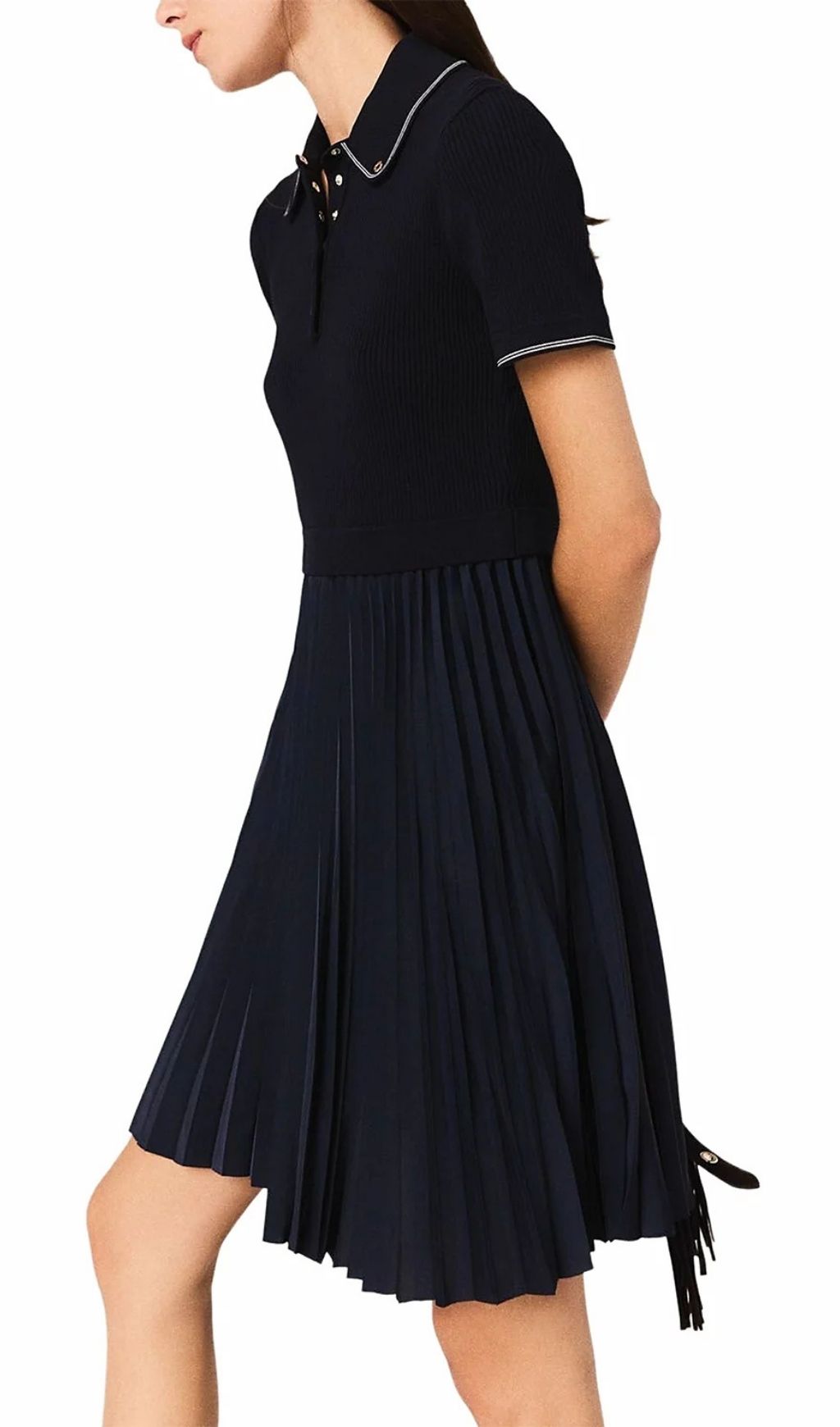 Short Pleated Polo Dress