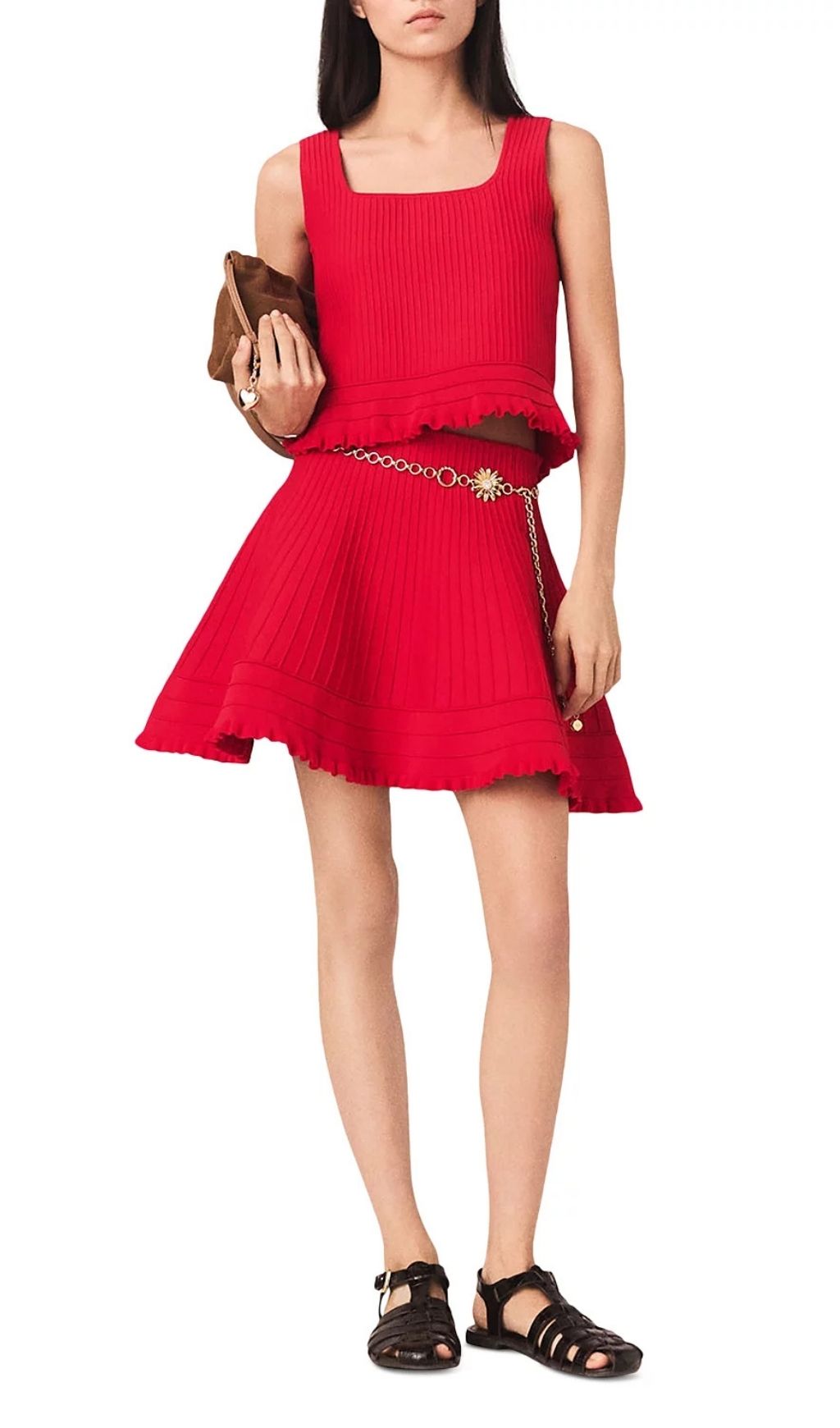 Fashionslee Women Ruffled Knit Top