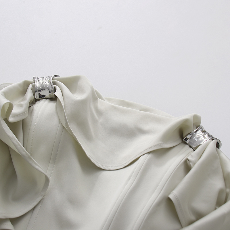 Fashionslee Women Edbald Strapless Satin Mini Dress