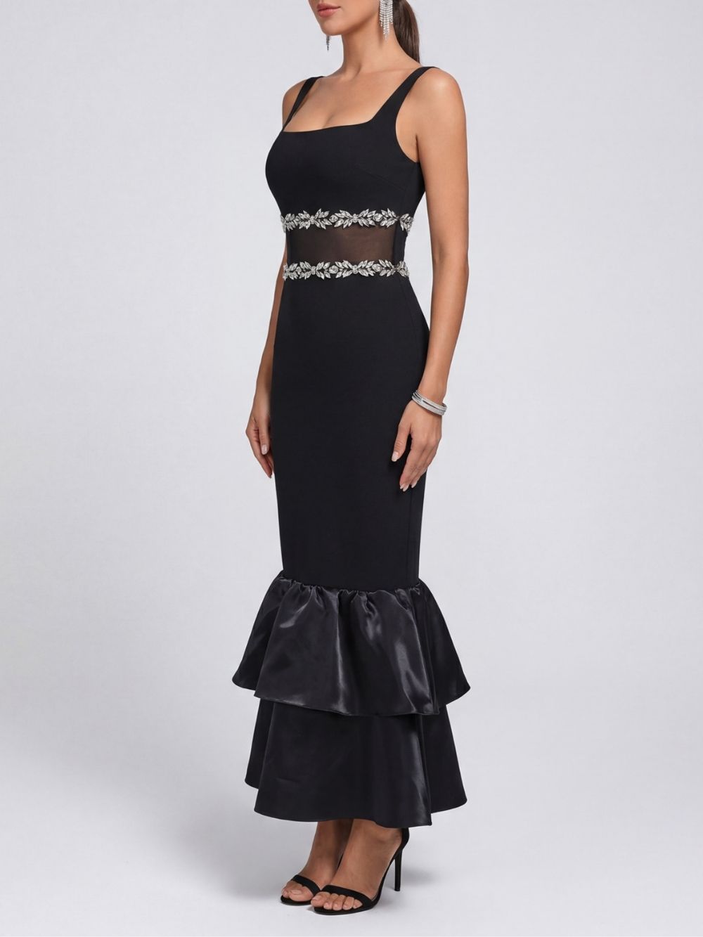 b4141273c24850fece7cf9fe9108f84f Majella Black Diamante Bandage Maxi Dress
