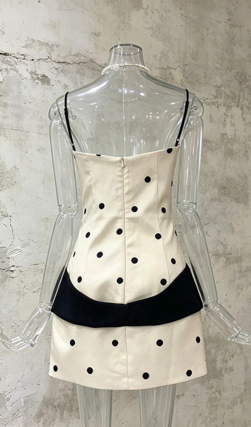 Fashionslee Women Licia Strappy Dot Bow Mini Dress