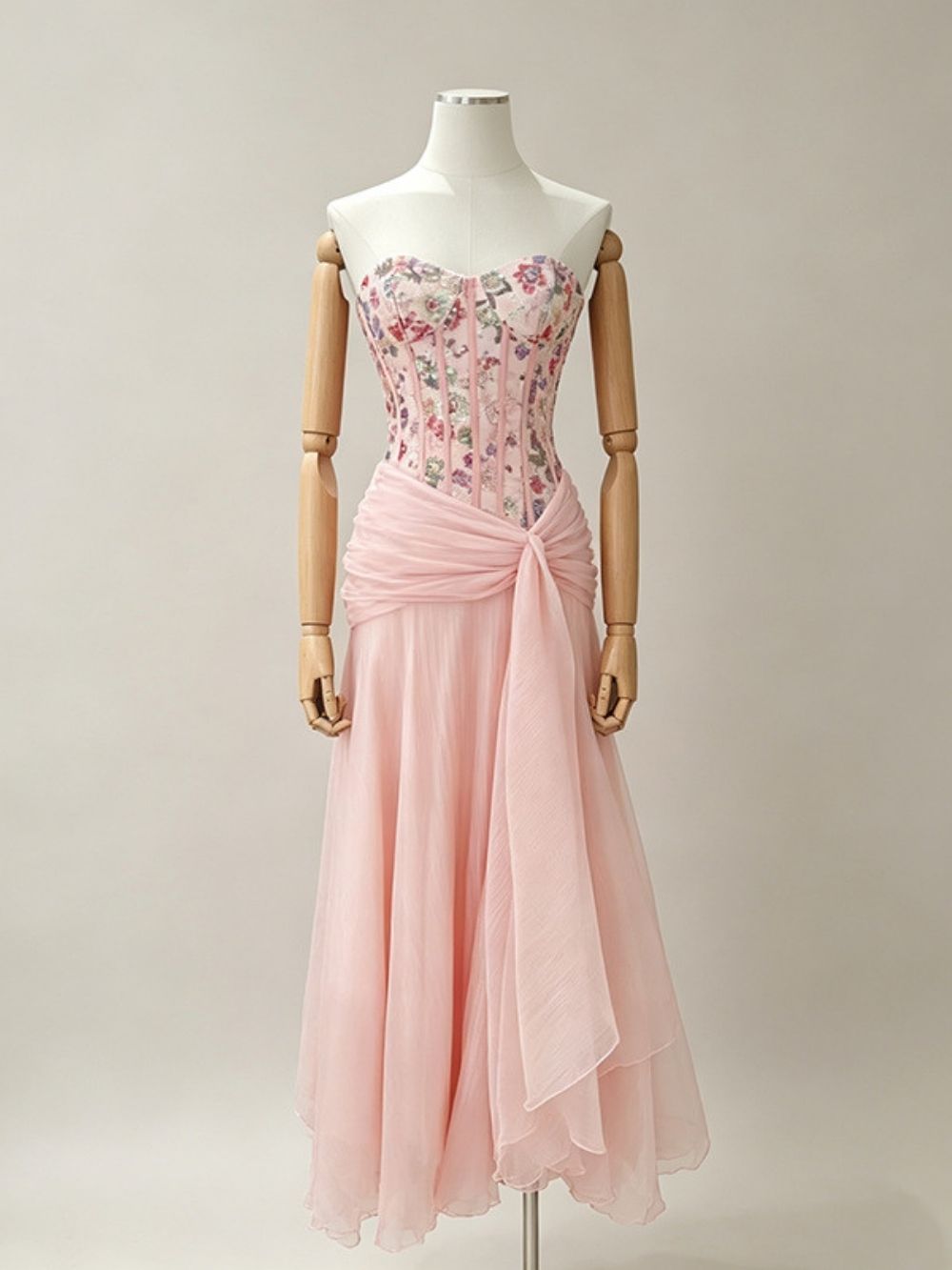 Maddie Strapless Corset Maxi Dress