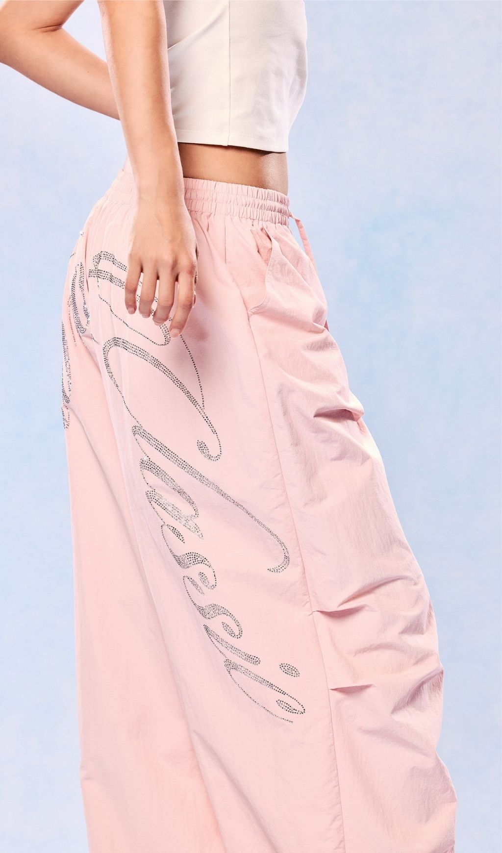 Layna Pink Rhinestone Pants