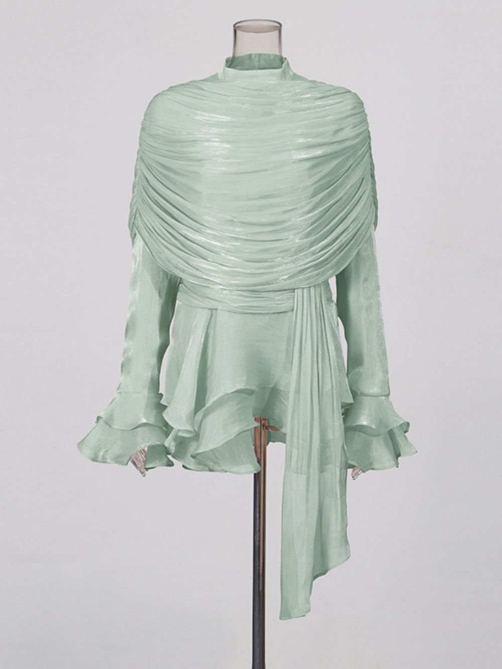 Madelina Long Sleeve Ruched Mini Dress