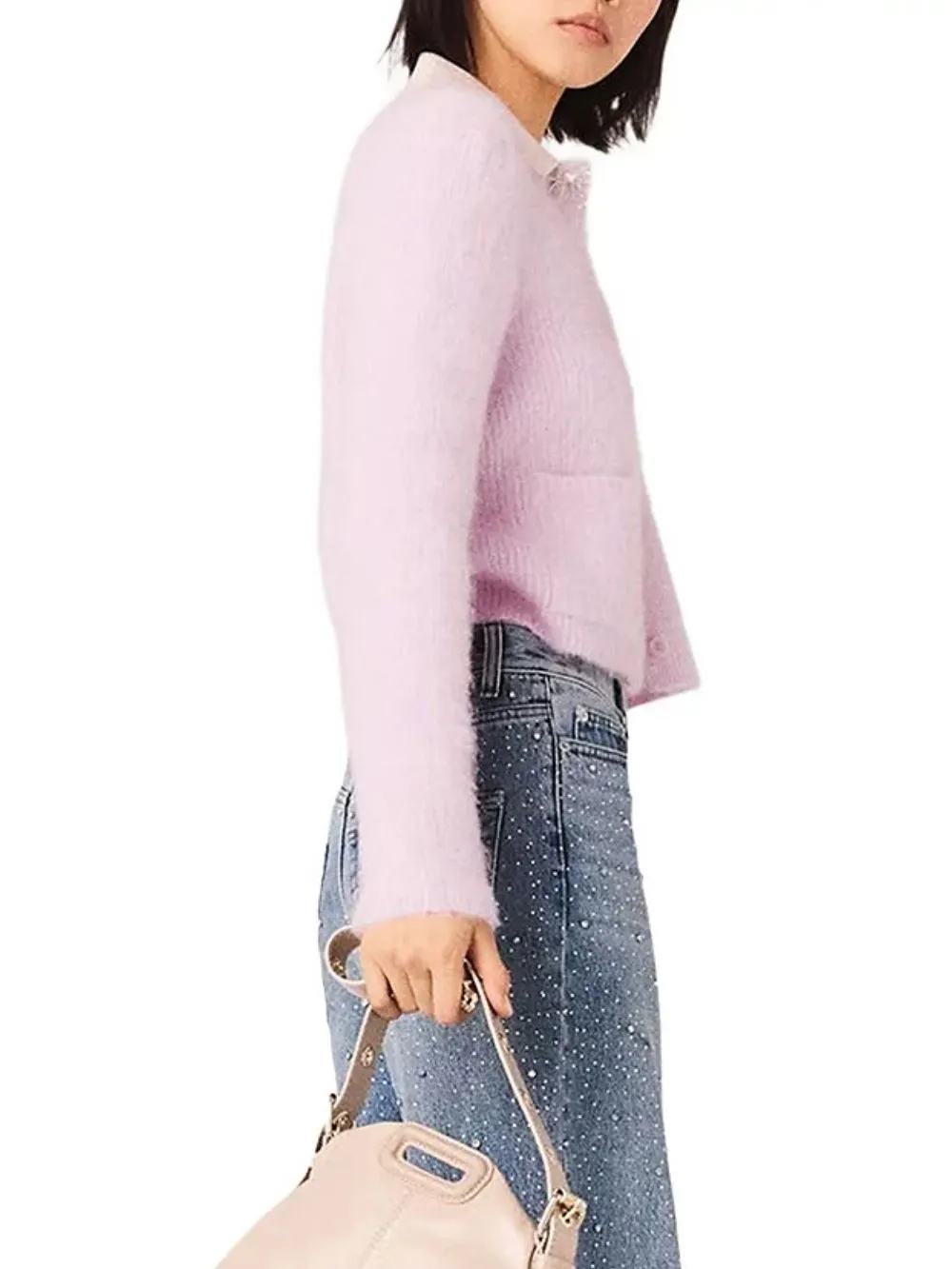 Jeweled Bow Cardigan - OWNCI Jeweled Bow Cardigan - OWNCI