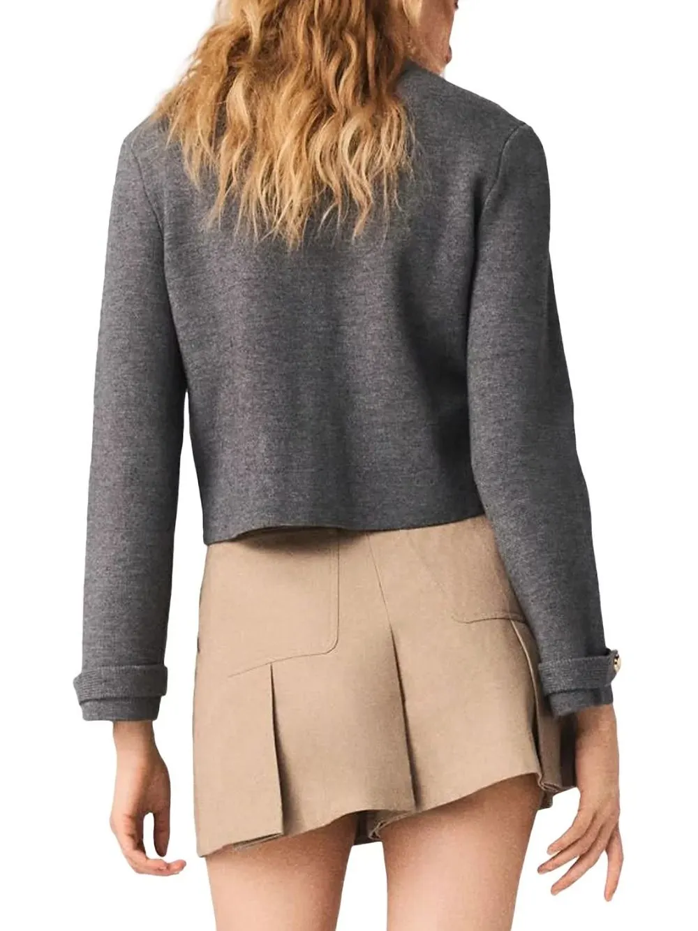 Removable Striped Collar Cardigan - OWNCI