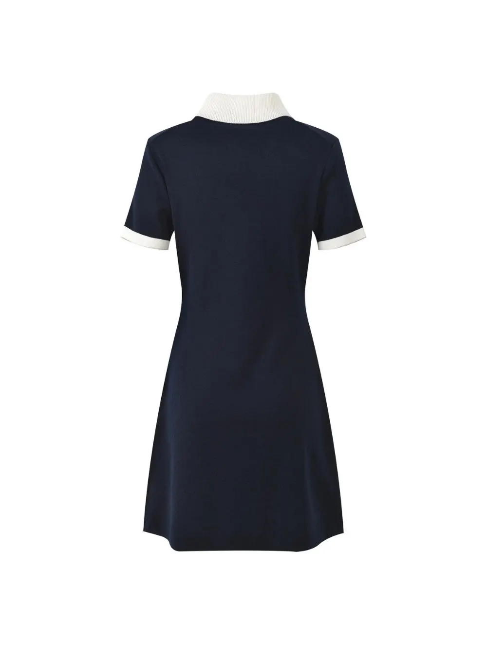 Contrast Trim Polo Dress