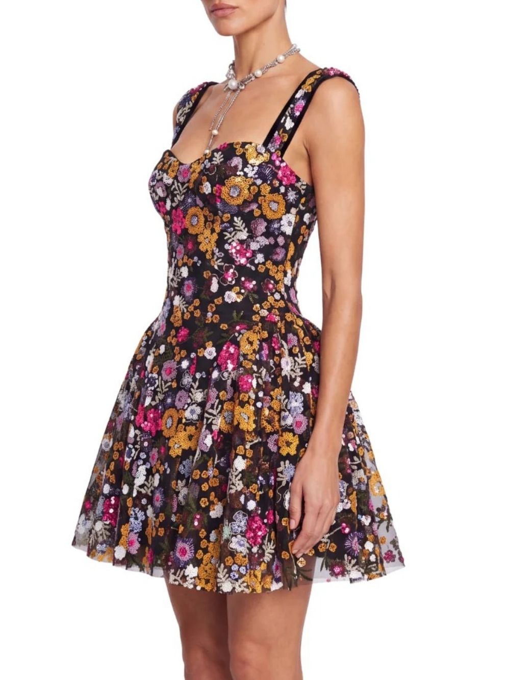 b89bc91f1ad39231bc0d74935d9c1fbc.jpg Fashionslee Women Galenx Embroidered Flower Sequin Mini Dress