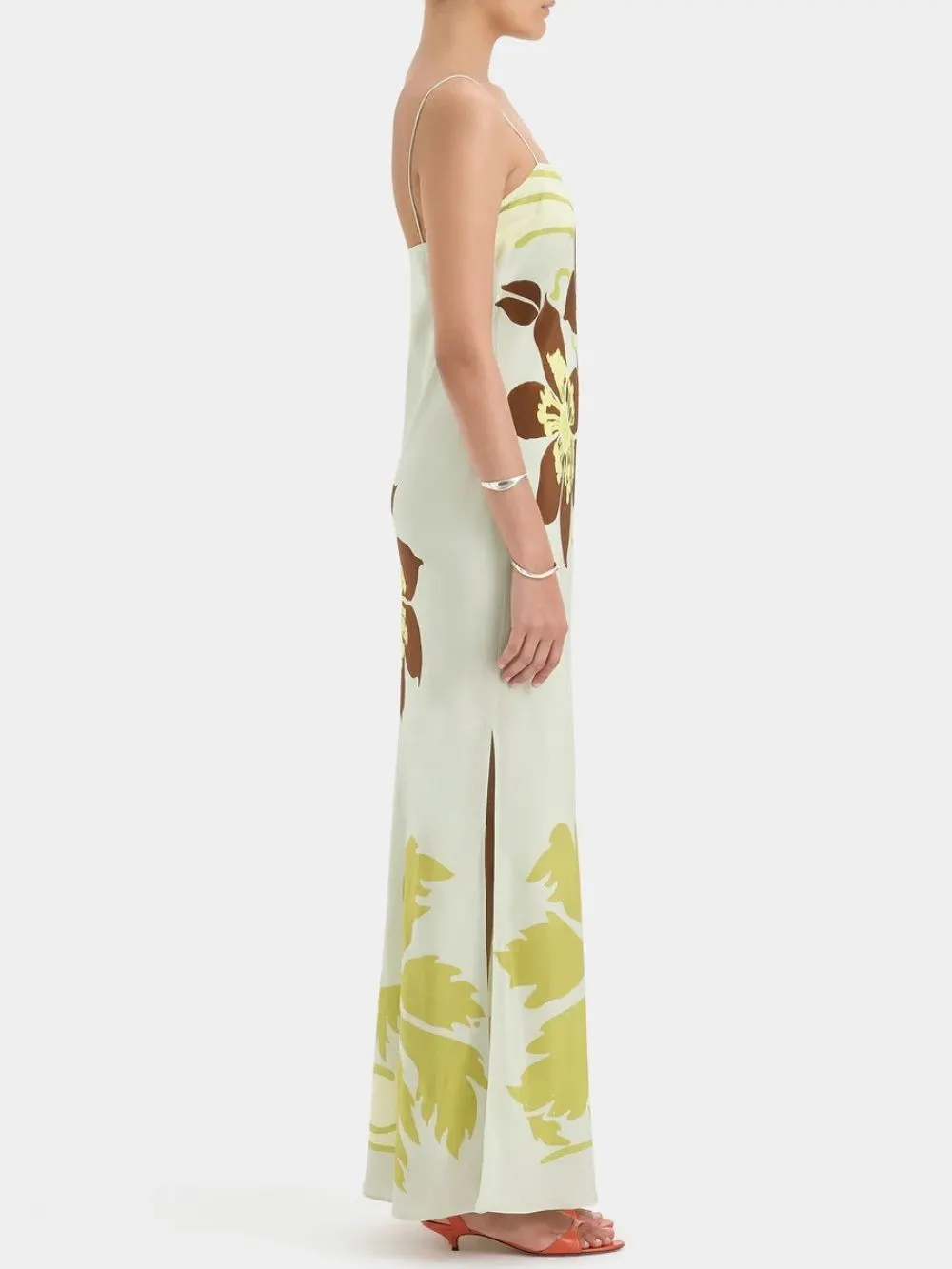 Fashionslee Women Ashgar Spaghetti Floral Maxi Dress