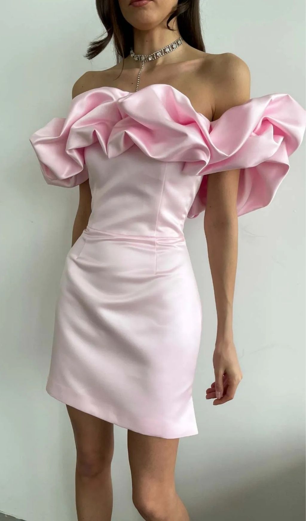 Dolores Ruffled Strapless Off-Shoulder Mini Dress -White - OWNCI