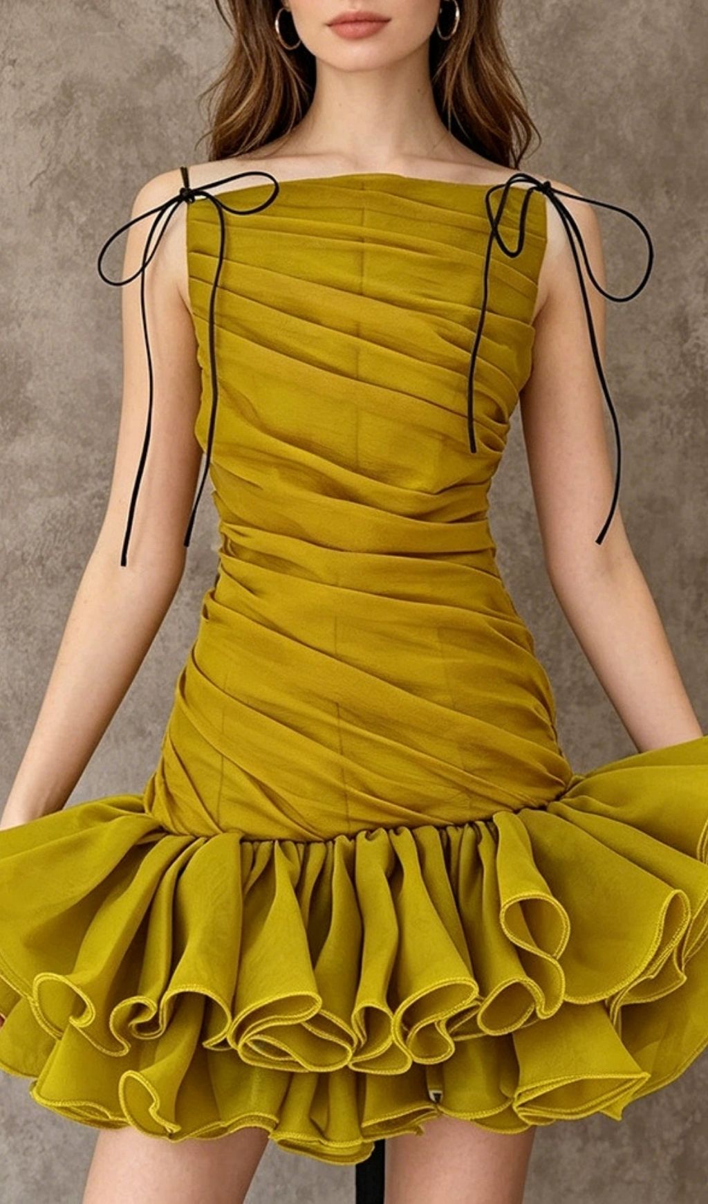 Fashionslee Women Leonore Strappy Ruched Mini Dress