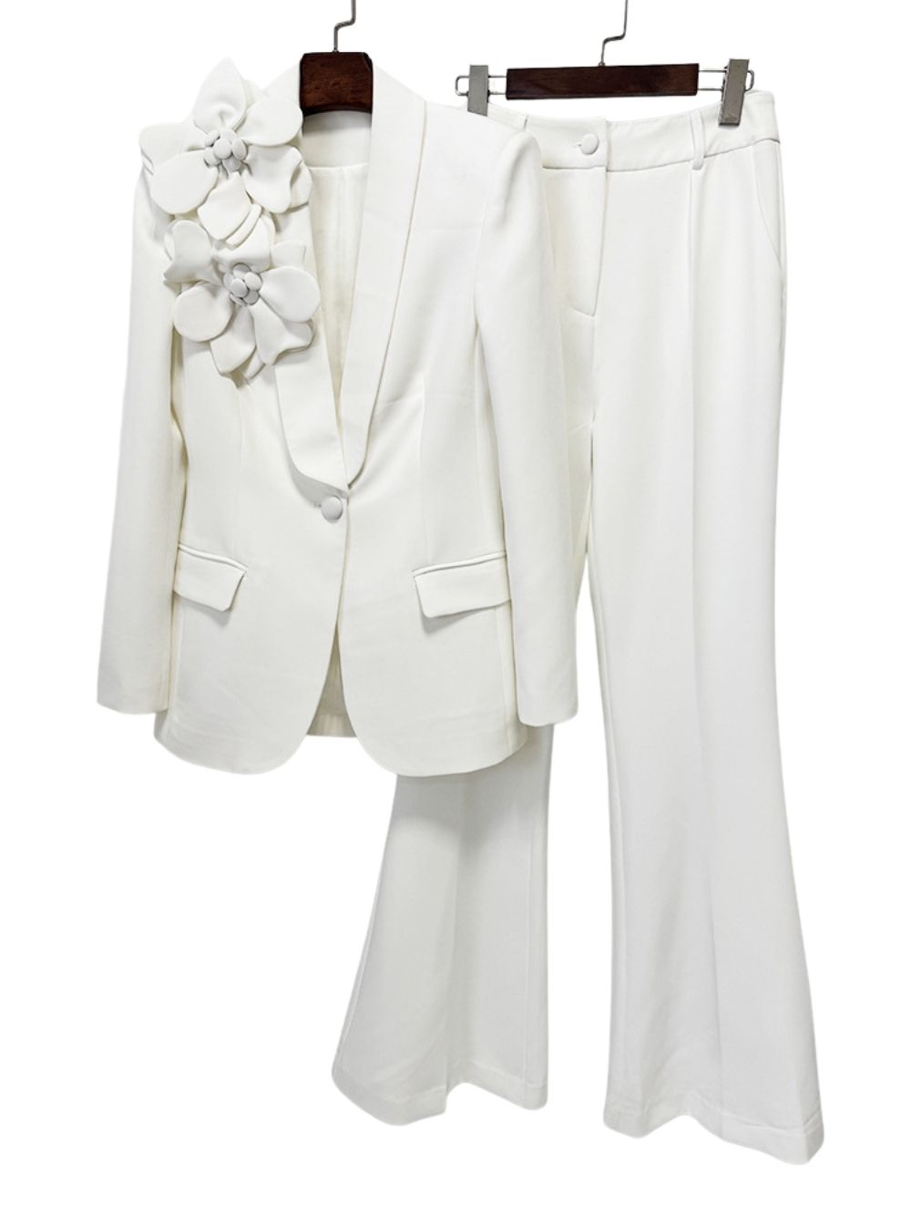 Makimi Flower Embellished Blazer Set