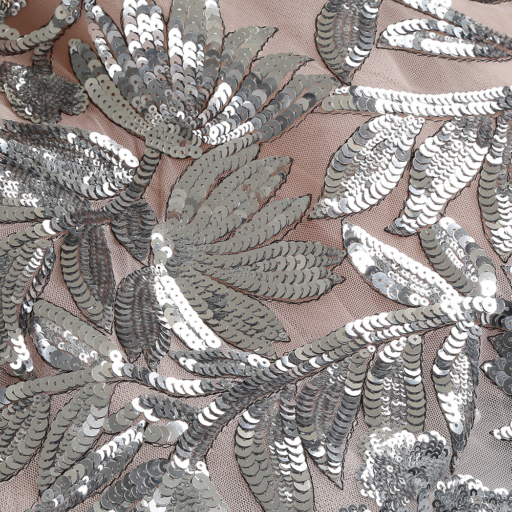 bc318fb46b97c66defe2fa0bd6df3e24 Fawzia Strapless Leaf Sequin Mini Dress