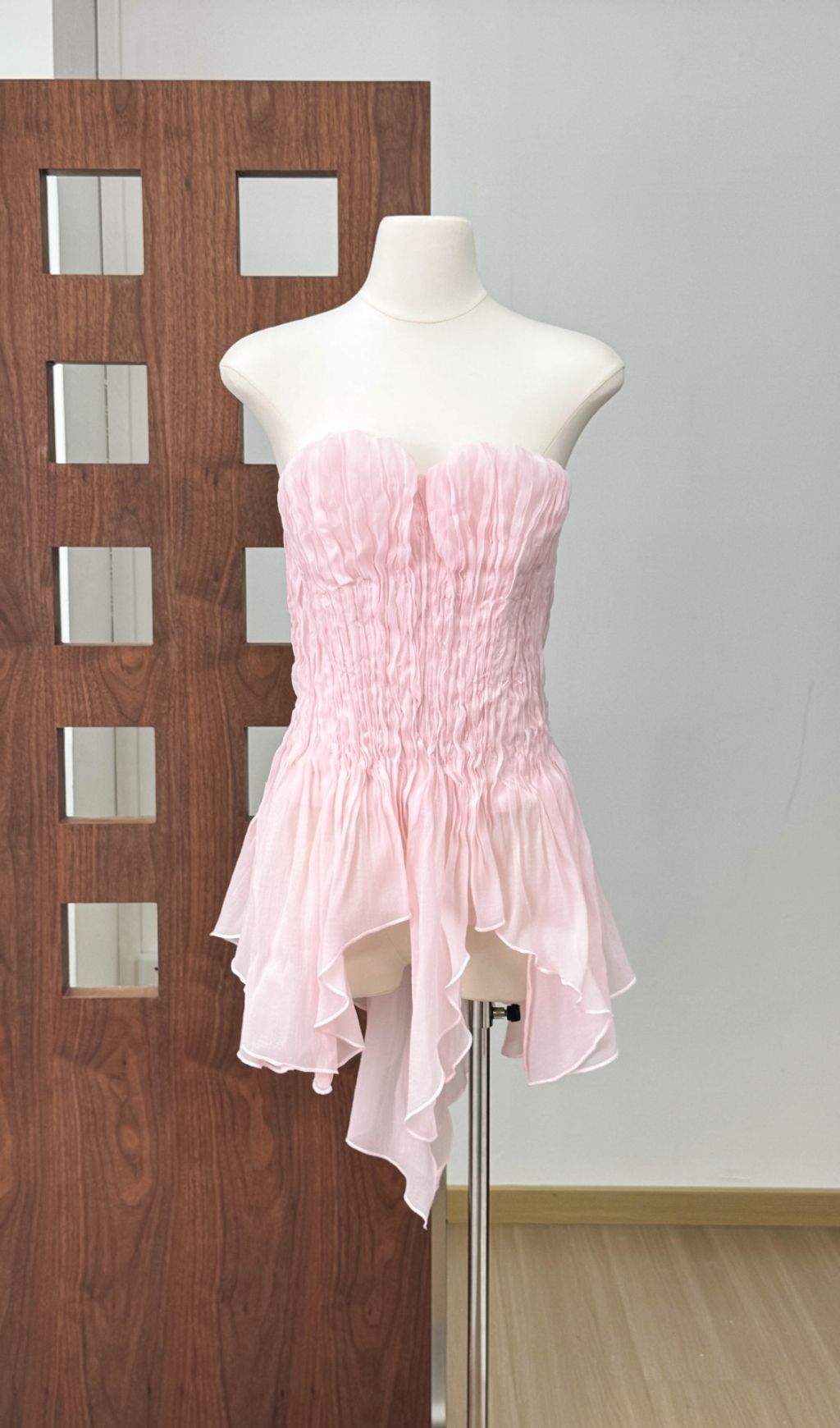 be1cd15767c790c5a16ec71d9495573b Susan Blush Pink Off Shoulder Asymmetrical Ruched Top