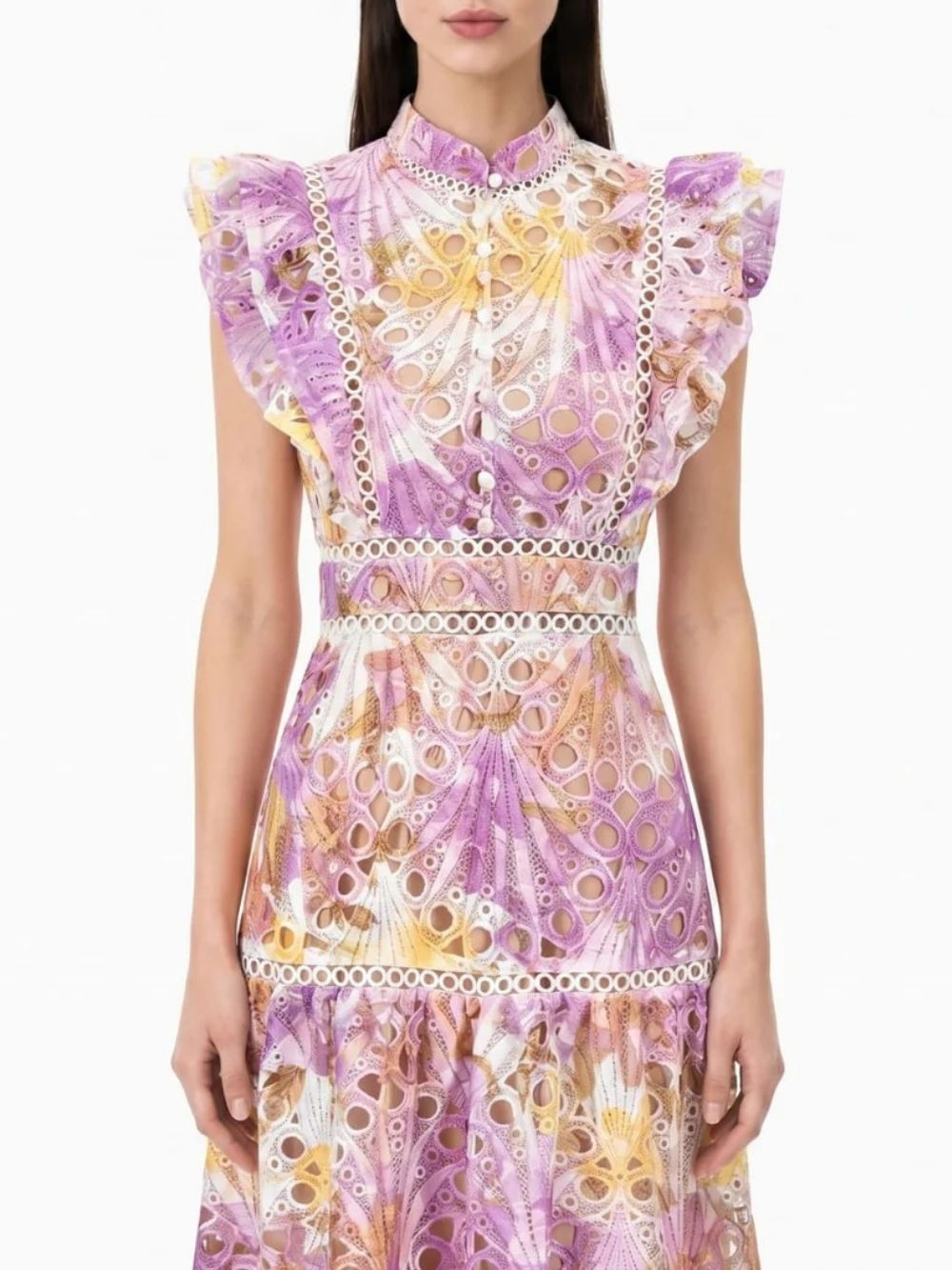 Verian Sleeveless Embroidered Maxi Dress
