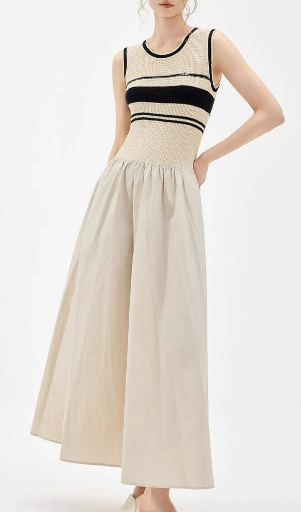 Fashionslee Women Magdalia Sleeveless Midi Dress