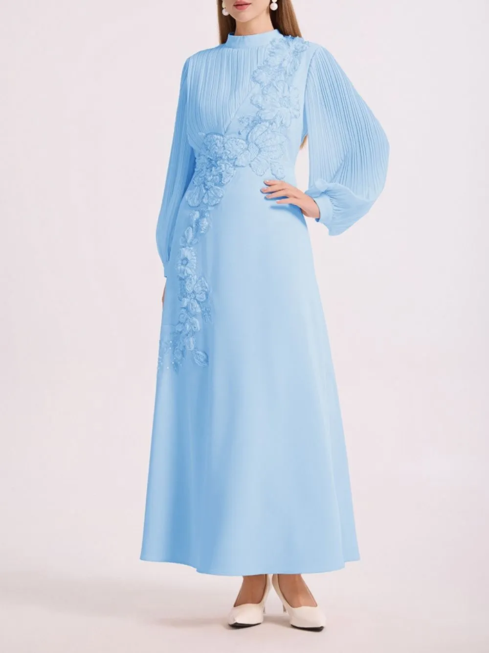 bf543d1cd97a54d2468d0d461e7bc266 Mahsa Flower Long Sleeve Maxi Dress