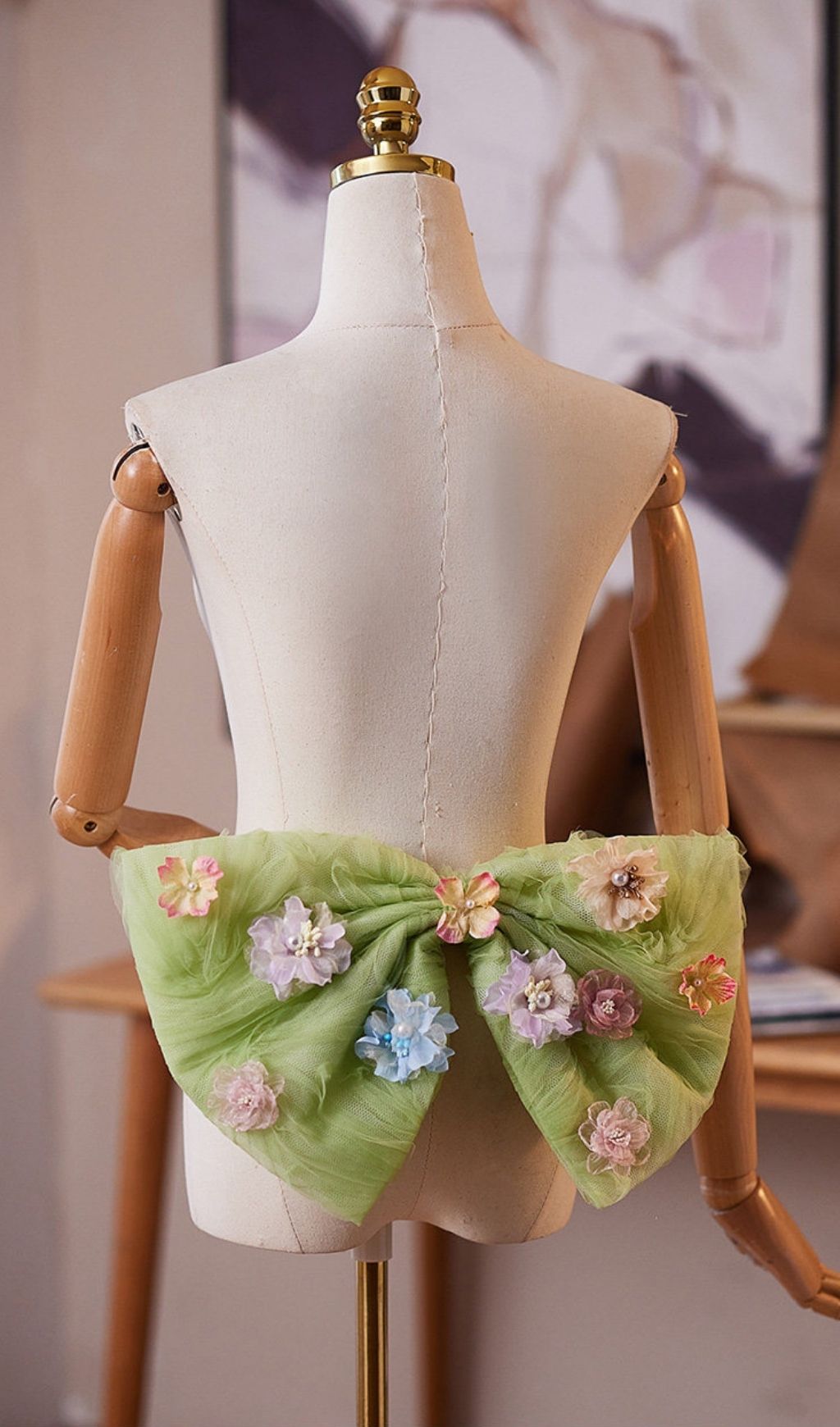 Leilexi Green Bow Dress Accessories