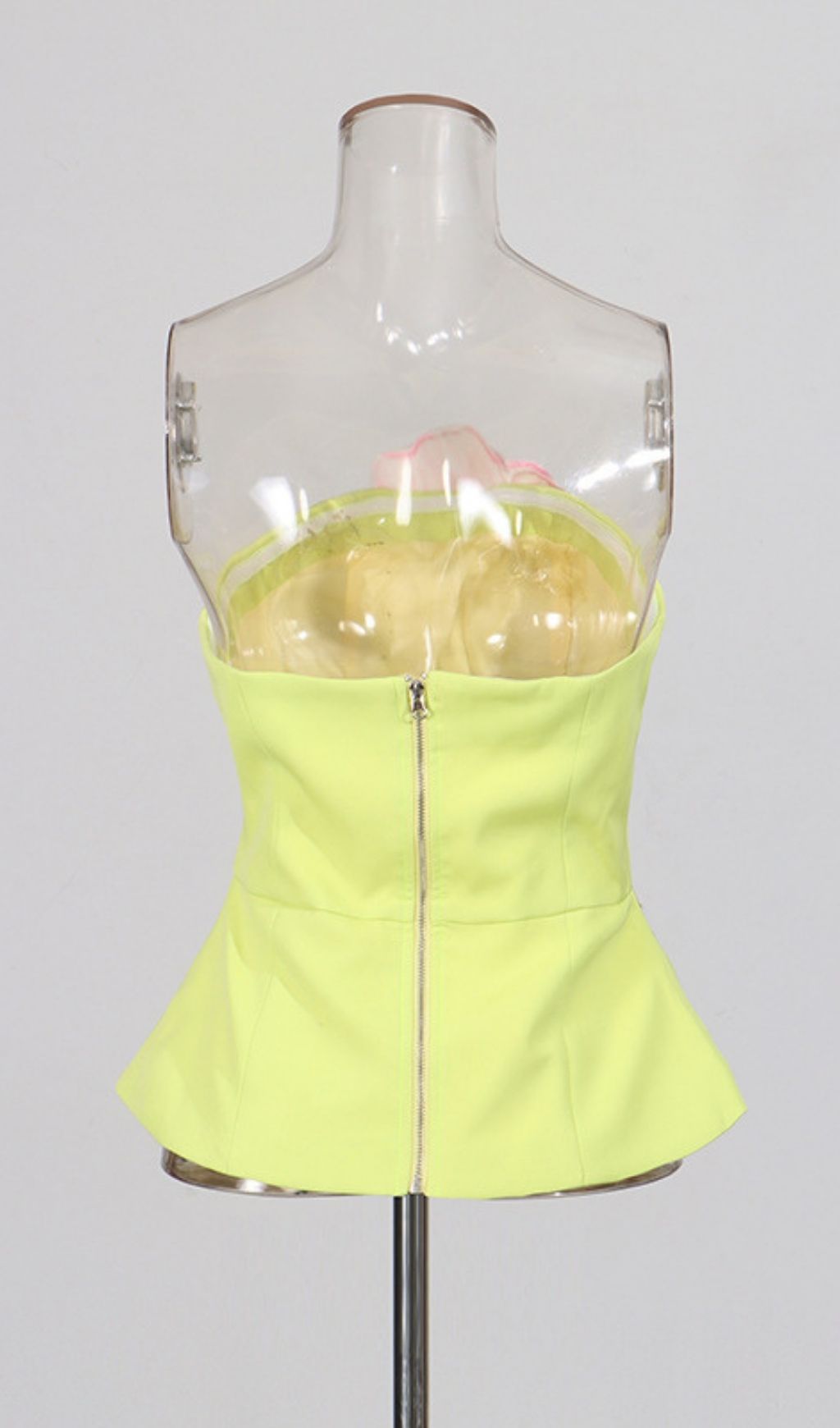Fashionslee Women Leonela Lemon Green Flower Top