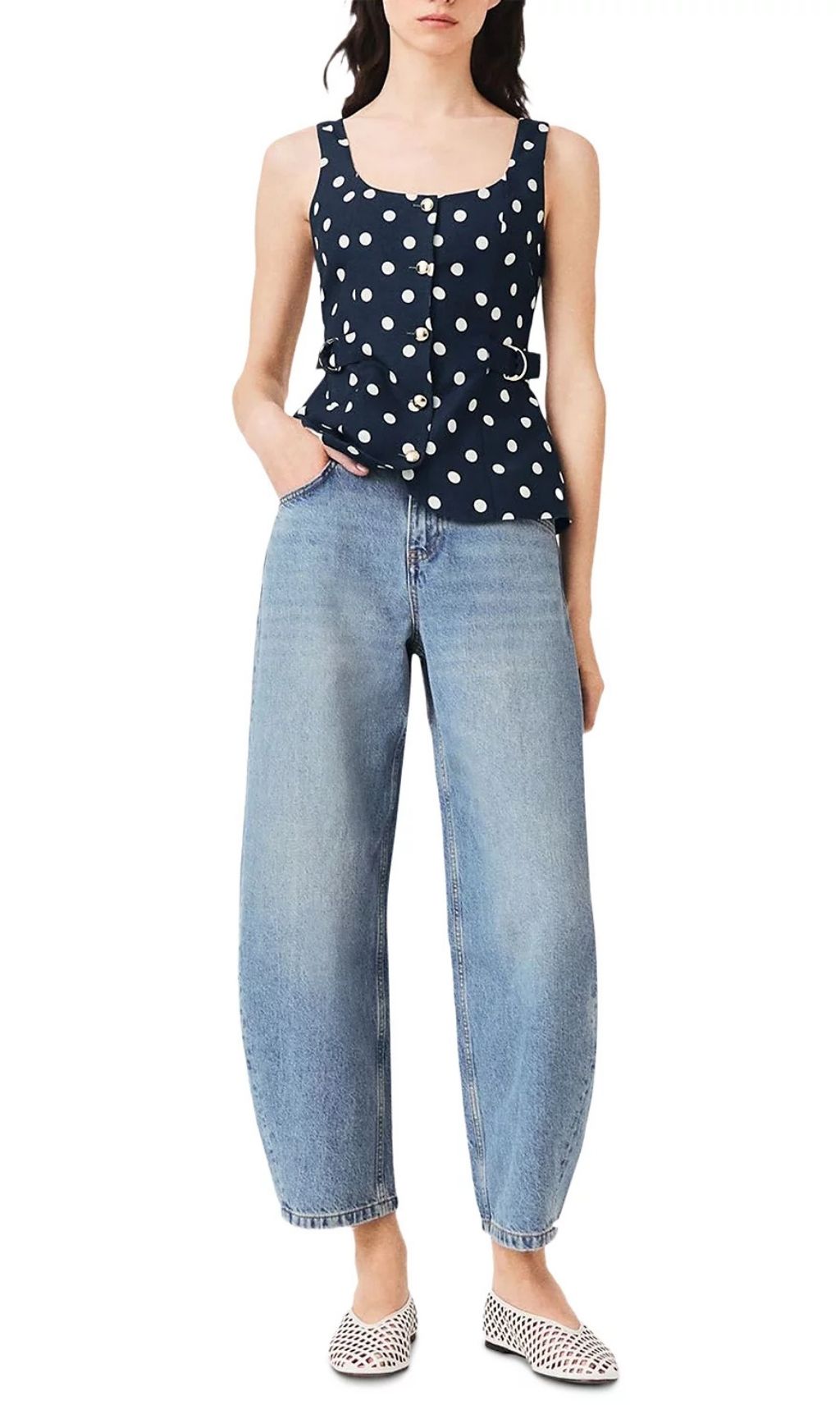 Fashionslee Women Long Linen Blend Vest