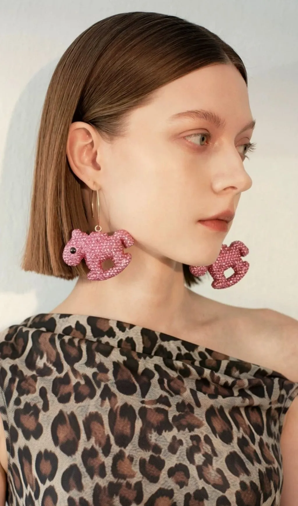 Leilany Pink Animal Earrings
