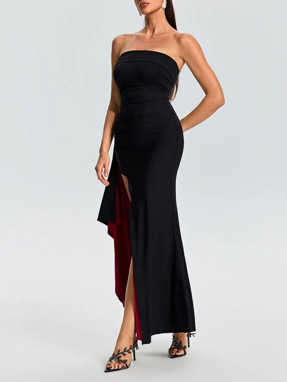 c16fdd0664d77906396bdfb40e44335e Drynyx Strapless Split Maxi Dress