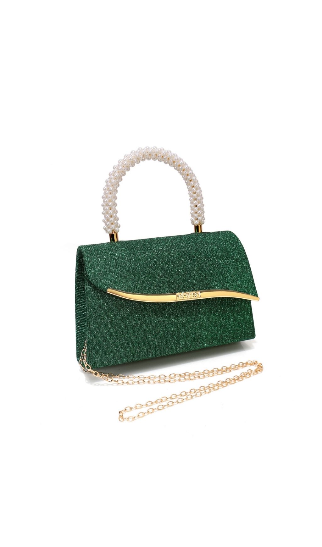 Fashionslee Women Léa Pearl Glitter Handbag