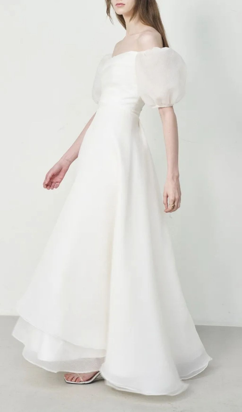 Fashionslee Women Levina White Off-Shoulder Wedding Dress