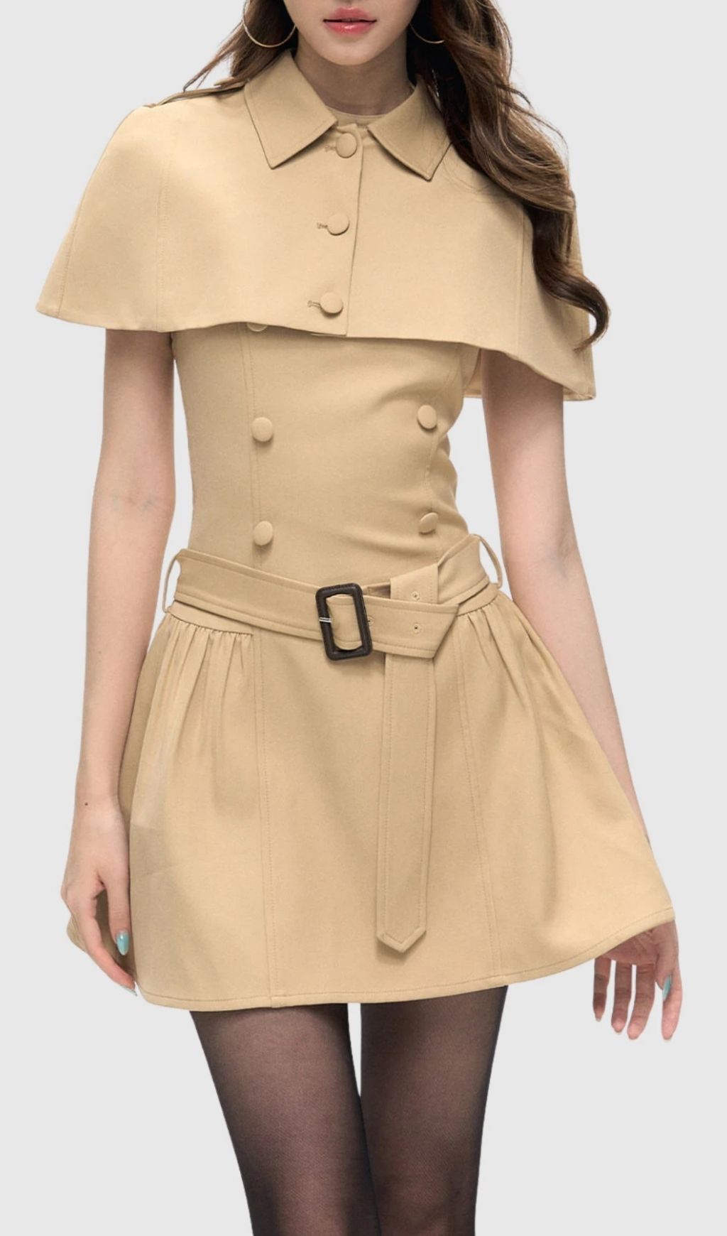 c40003e1074f51abdba1dcf7a0597eaa Ryker Buttoned Cape & Mini Dress Set