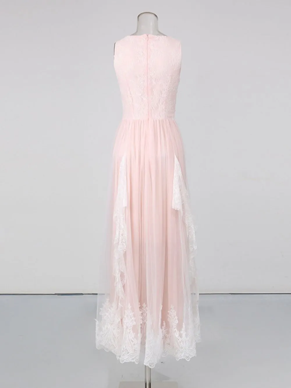 Mandara Pink Lace Maxi Dress - OWNCI Mandara Pink Lace Maxi Dress - OWNCI
