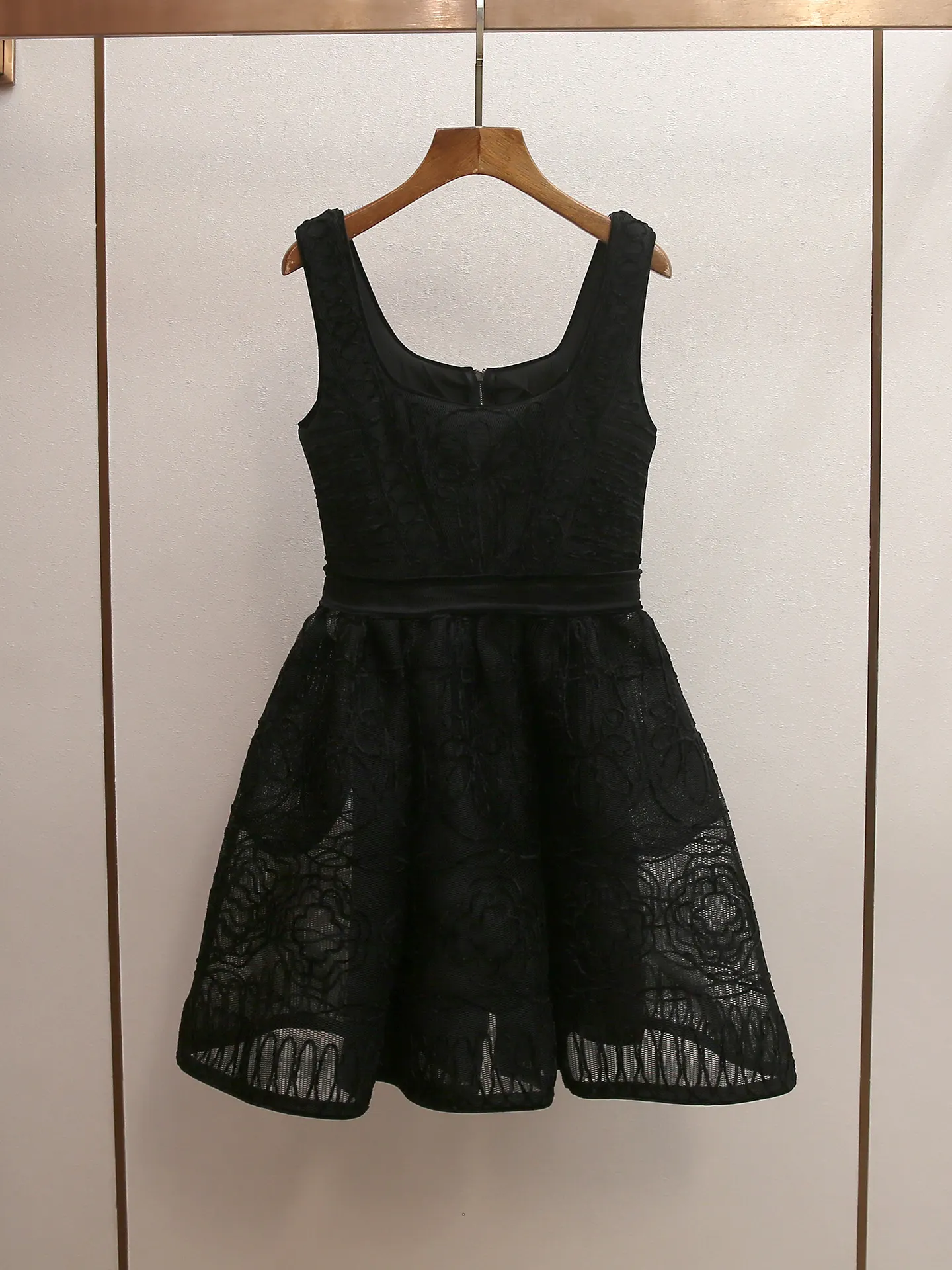 Embroidered Lace Skater Dress - OWNCI Embroidered Lace Skater Dress - OWNCI