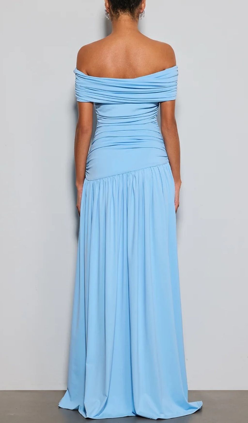 Fashionslee Women Etsuko Off Shoulder Ruched Maxi Dress