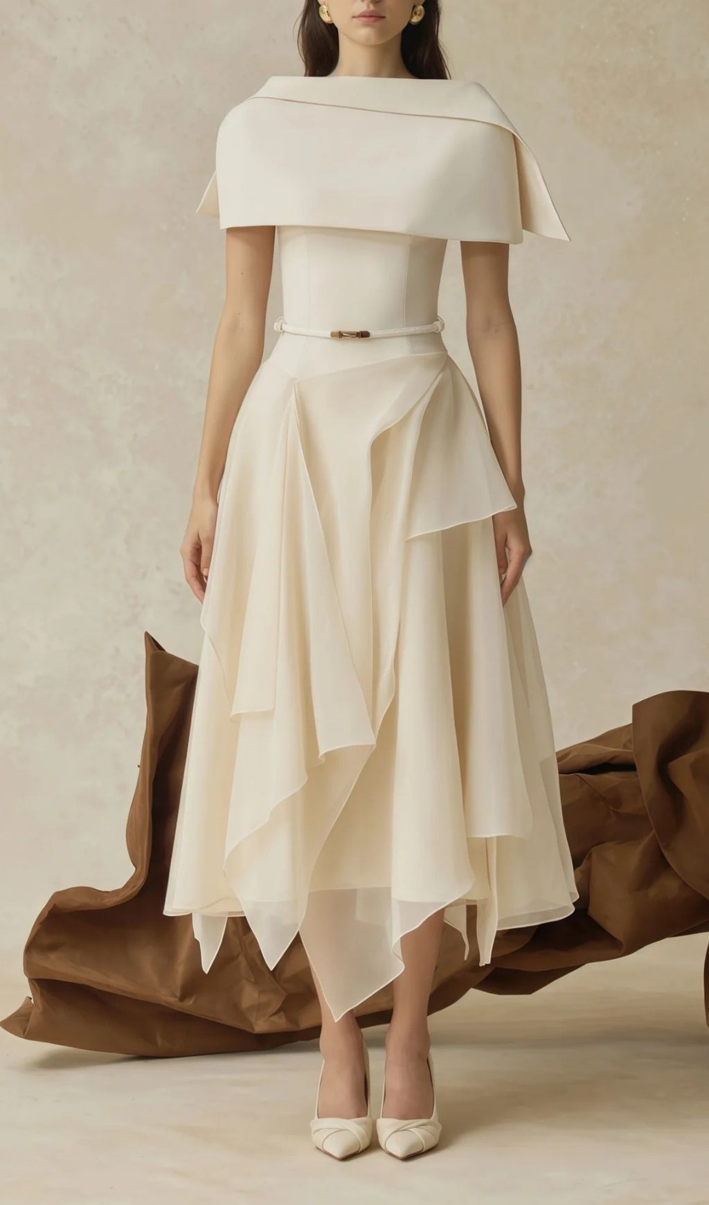 Kenzie Midi Dresses With Cape