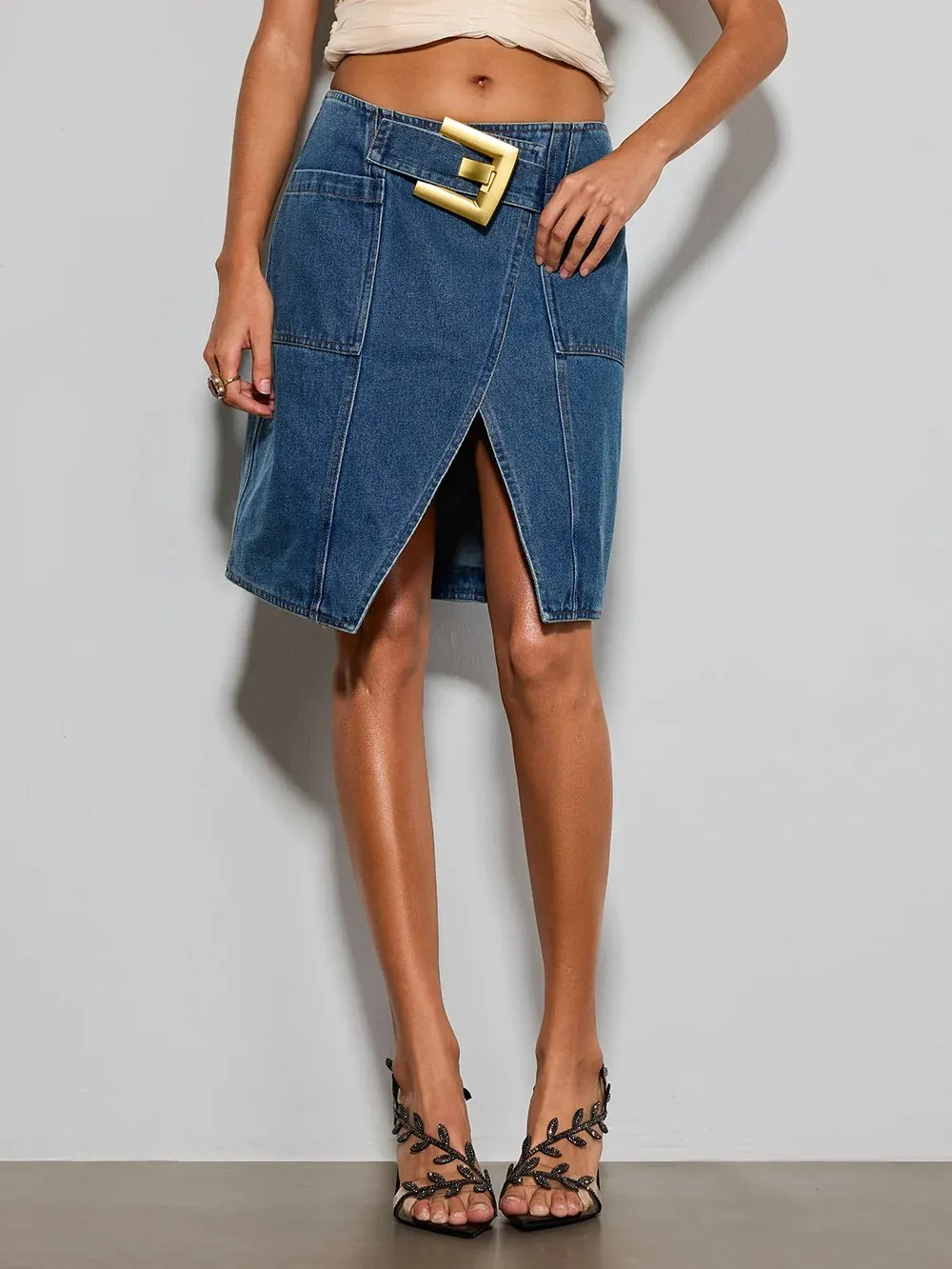 ca9c44f9458969031b695d3ef90535f5 Taelorin Denim Skirt