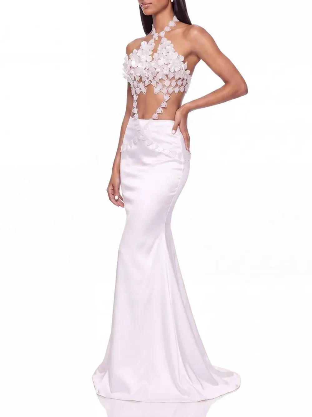 Aroxis Halterneck Mermaid Skirt Set