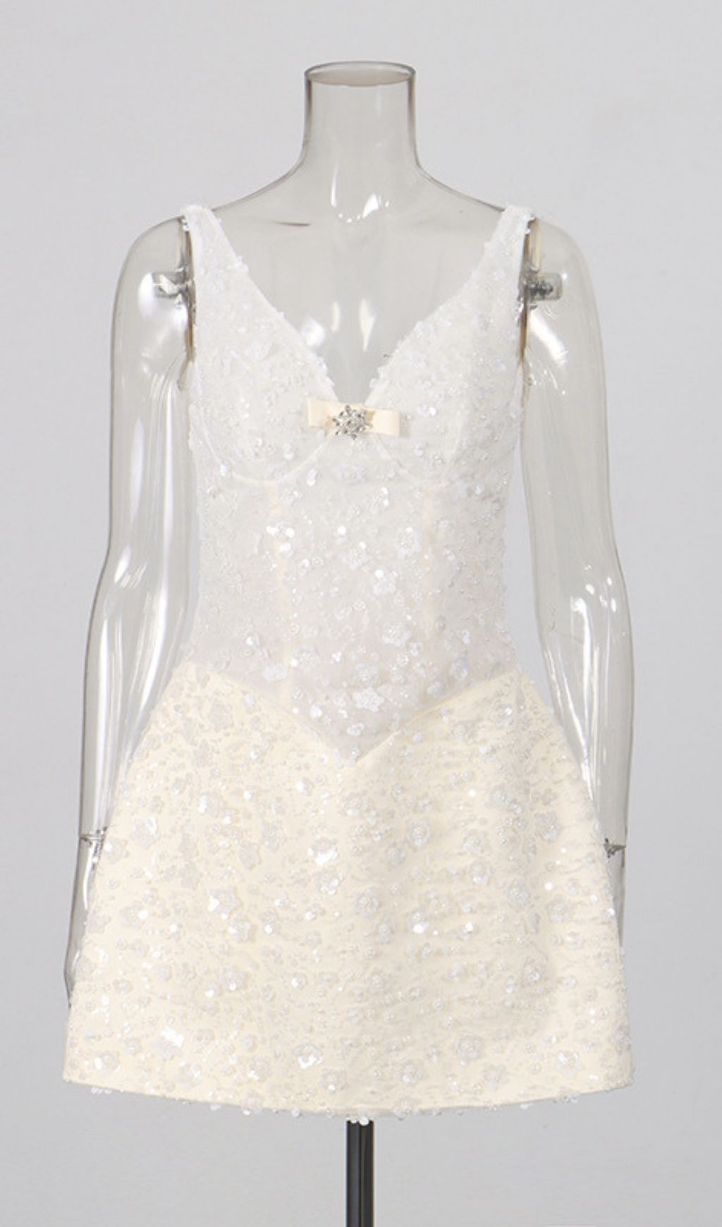 Fashionslee Women Lilah Sequin Beaded Mini Dress