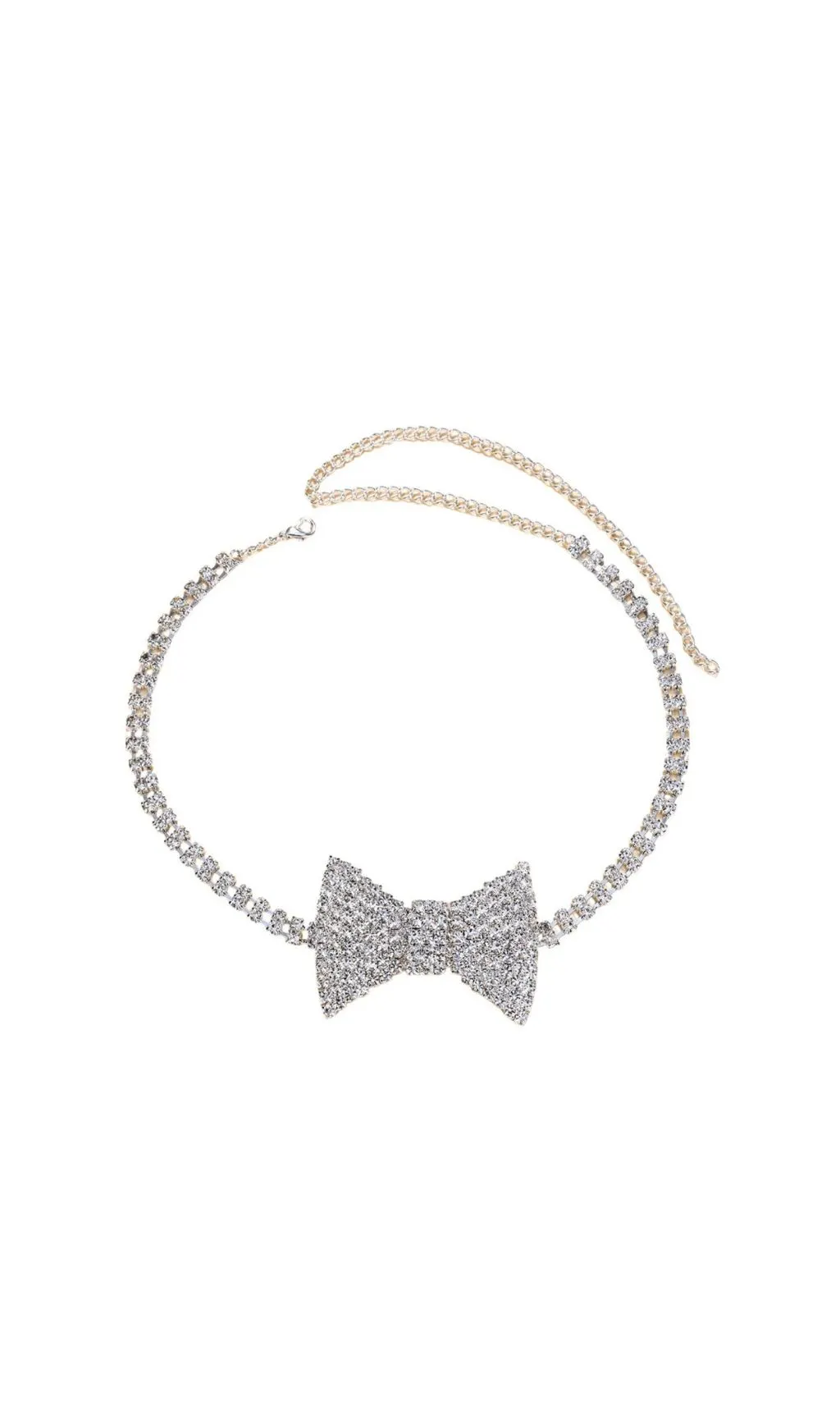 Fashionslee Women Melrose Bow Crystal Choker