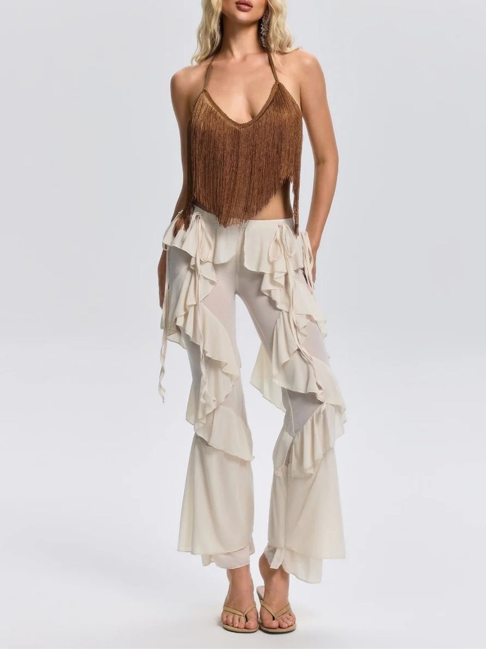 Fedora Backless Fringe Top